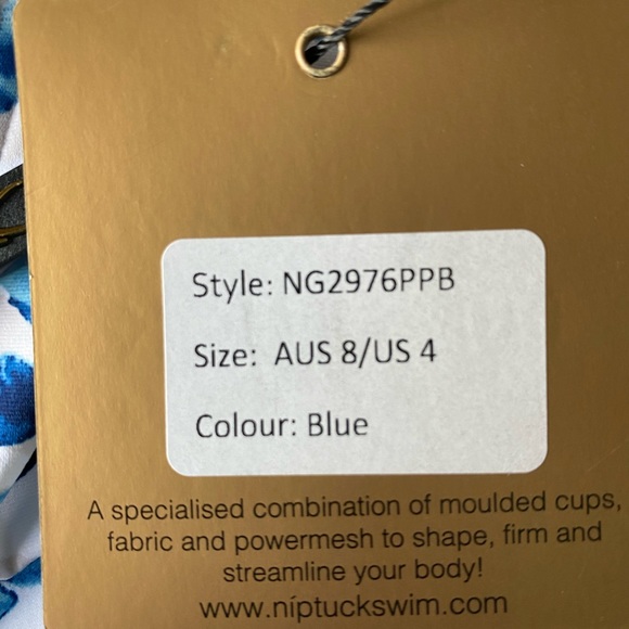 Nip Tuck Swim One Piece Suit NG2976PPB Blue Size 4 New - Picture 12 of 13